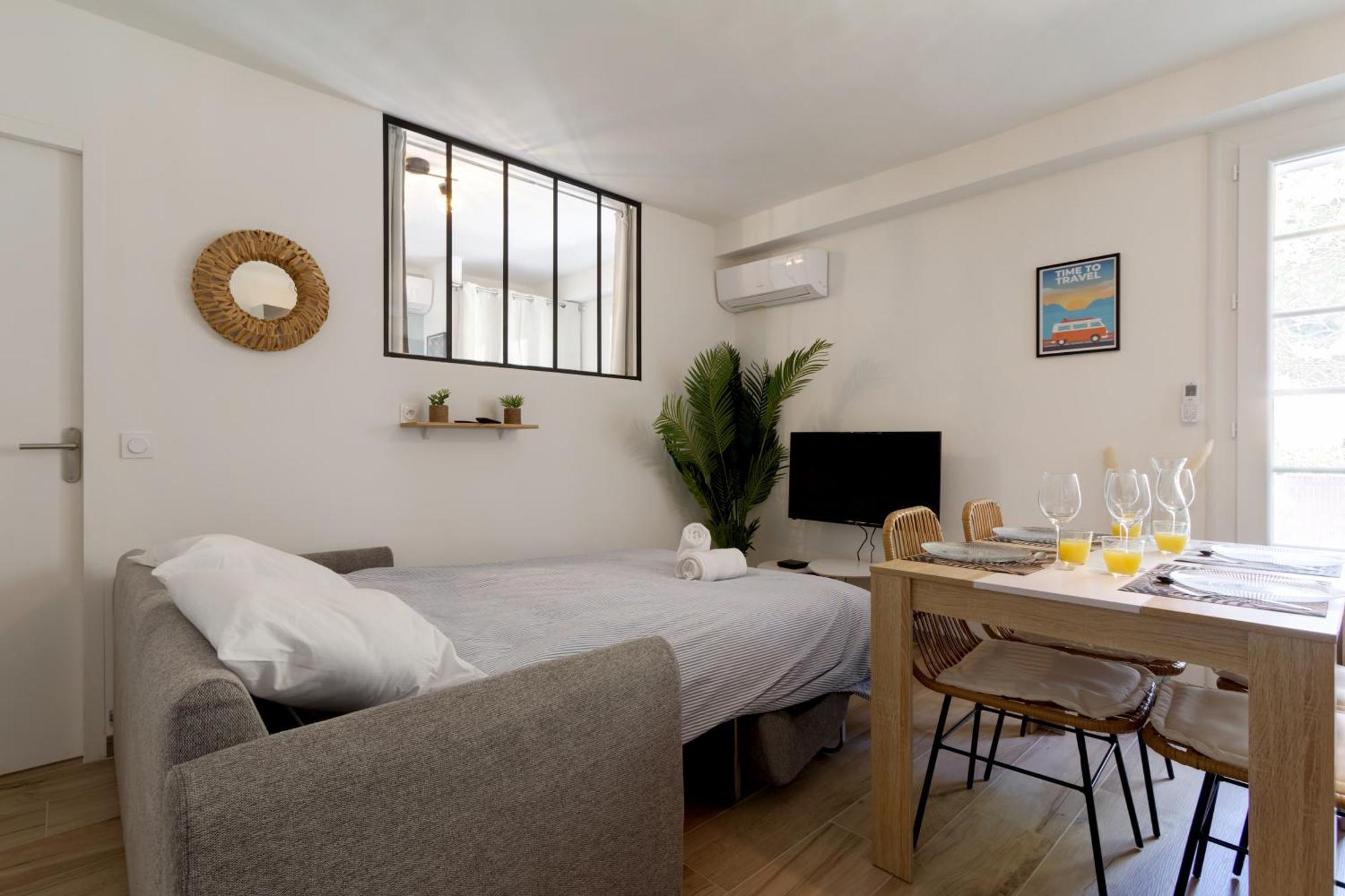 016- T2 Tropisme, Appart 1 Chambre,Clim,Wifi,Parking Montpellier Dış mekan fotoğraf