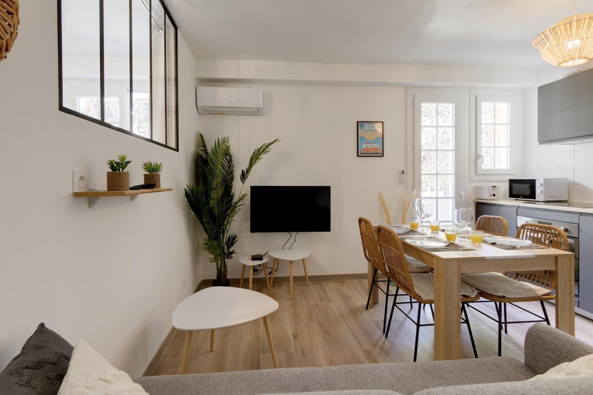 016- T2 Tropisme, Appart 1 Chambre,Clim,Wifi,Parking Montpellier Dış mekan fotoğraf