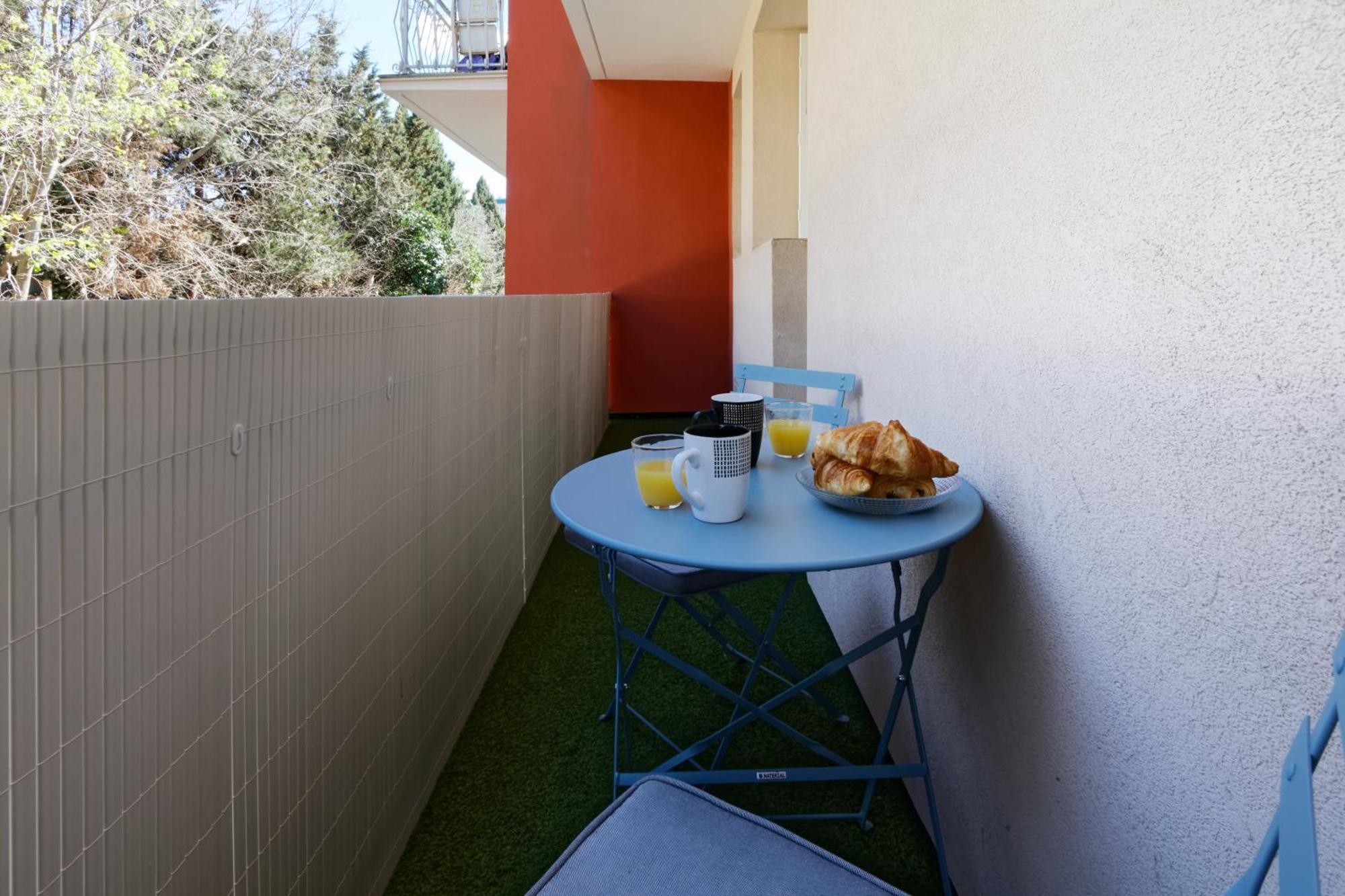 016- T2 Tropisme, Appart 1 Chambre,Clim,Wifi,Parking Montpellier Dış mekan fotoğraf