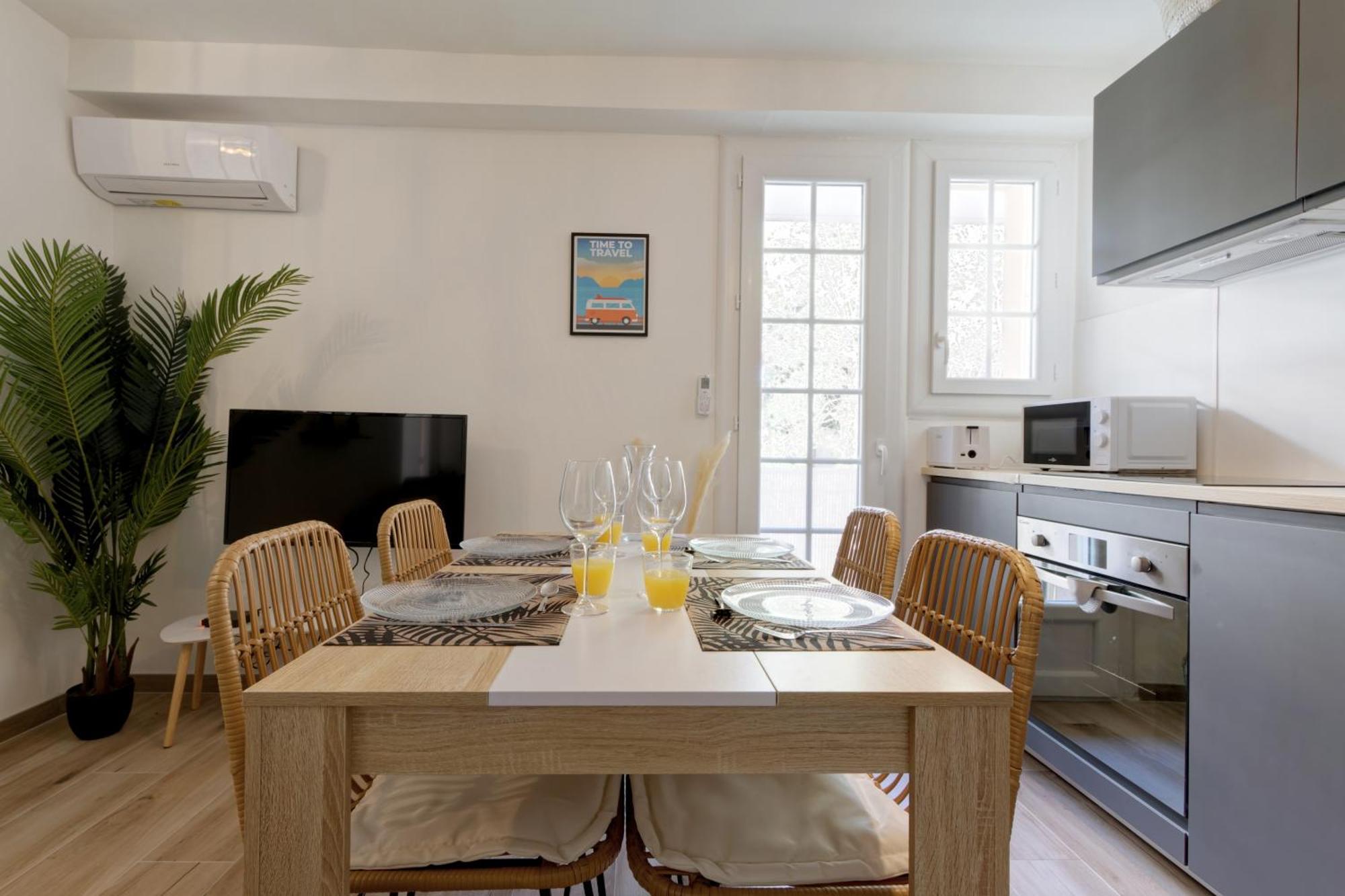 016- T2 Tropisme, Appart 1 Chambre,Clim,Wifi,Parking Montpellier Dış mekan fotoğraf