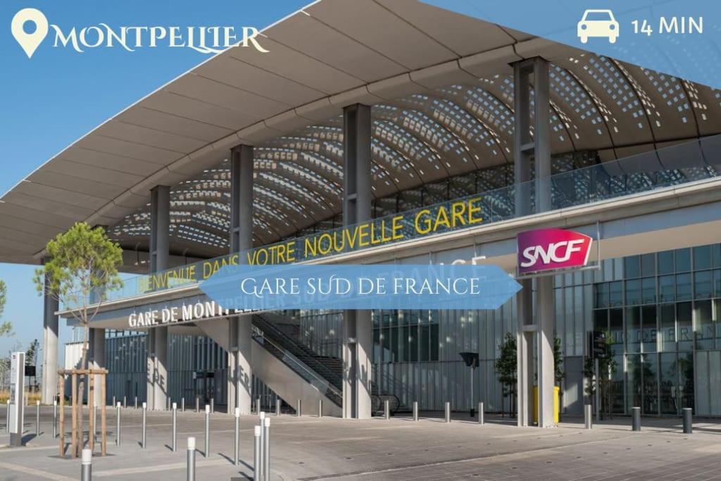016- T2 Tropisme, Appart 1 Chambre,Clim,Wifi,Parking Montpellier Dış mekan fotoğraf