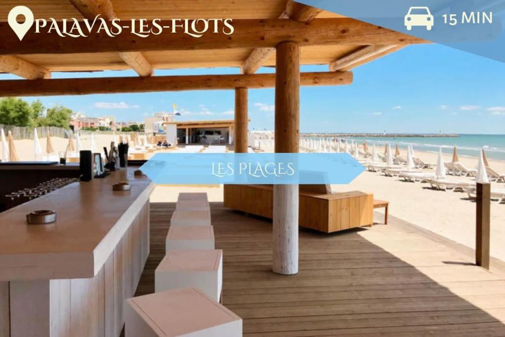 016- T2 Tropisme, Appart 1 Chambre,Clim,Wifi,Parking Montpellier Dış mekan fotoğraf