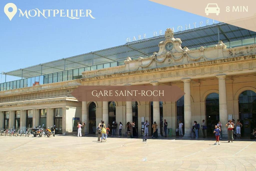 016- T2 Tropisme, Appart 1 Chambre,Clim,Wifi,Parking Montpellier Dış mekan fotoğraf