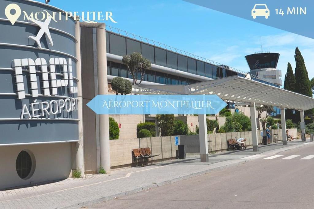 016- T2 Tropisme, Appart 1 Chambre,Clim,Wifi,Parking Montpellier Dış mekan fotoğraf
